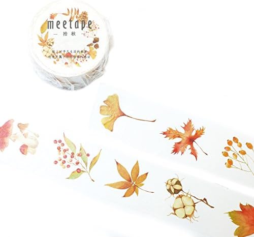New Signature Collection Designer Washi Tape: Perfect Multi Purpose Colored Masking Tape For Walls, Arts and Crafts, DIY, Scrapbook - 30mm x 10m (Autumn Essentials)