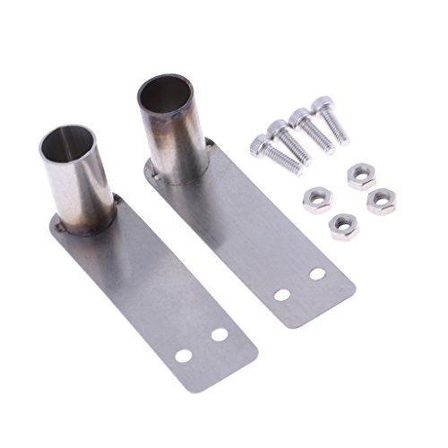 Baoblaze 2 Pieces 1/10 Body Shell Cover Silver Drift Car Exhaust Pipe for 1:10 RC Car