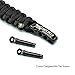 GECKO EQUIPMENT Black Paracord Survival Bracelet with Adjustable Stainless Steel D Shackle - Suitable for 7