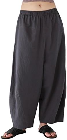 Jiqiuguer Women's Comfy Soft Harem Pants Baggy Boho Radish Pants with Pockets