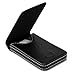 MaxGear Business Card Holder, Leather Business Card Case for Women or Men, Business Cards Wallet Slim Cards Holder Pocket Name Card Holders Carrier with Magnetic Closure, Black