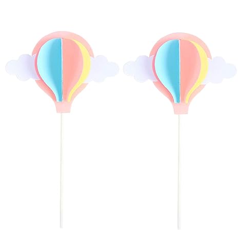 Tendycoco White Cloud Hot Air Balloon 3d Paper Hanging Decorations
