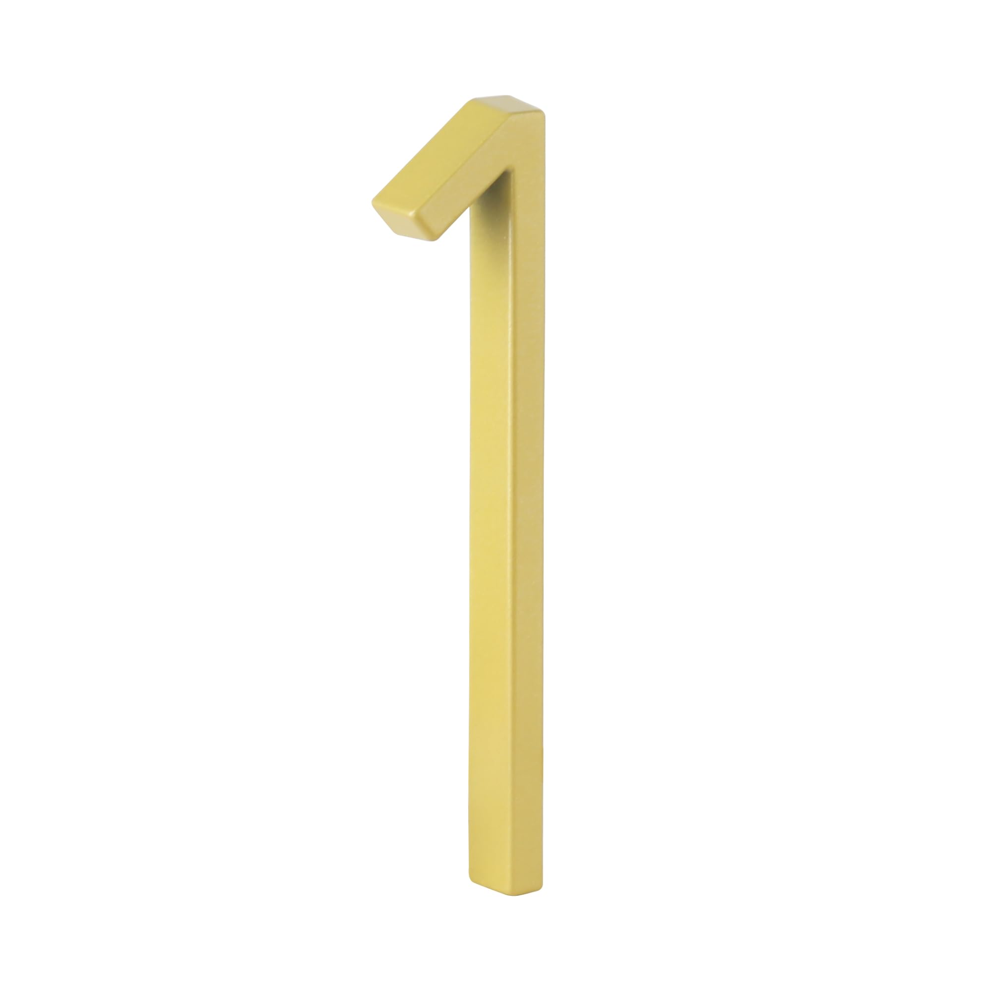 HASWARE Floating House Number Sign: 5 inch Modern Door Signage - Striking for Street Home Address Numerals (1, Golden)