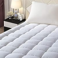 EASELAND Queen Size Mattress Pad Pillow Top Mattress Cover Quilted Fitted Mattress Protector Stretches up 8-21" Deep Pocket Cooling Mattress Topper