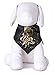 Tail Trends Happy New Year Dog Bandana Black for Medium to Large Sized Dogs - 100% Cotton