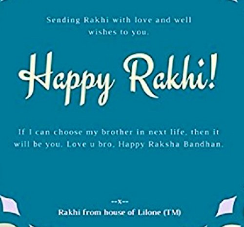 ghasitaram gifts multi-colour rudraksh rakhi for brother(men)