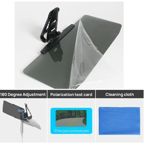 Sun Visor Extender For Cars, Uv400 Car Sun Visor Extension With Polycarbonate Lens And Side Sunshade, Protect From Glare, Uv Rays, Snow Blindness For Safe Driving, Universal For Car, Suv (A)