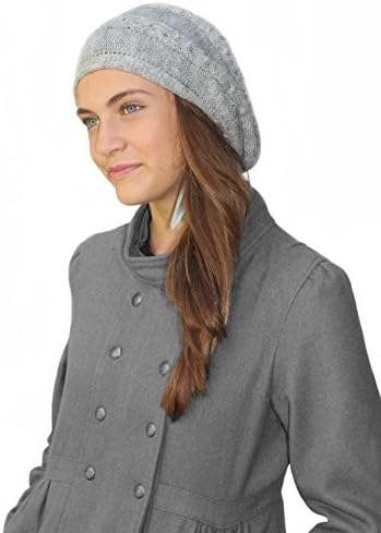 Handmade THIN Pure Alpaca Beret Hat - Cottage Gray (Made to order in any color)