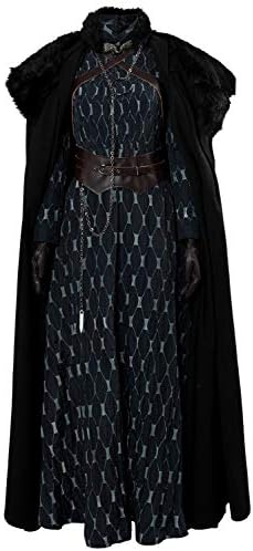 Womens GOT Sansa Stark Cosplay Costume Outfits Season 8 Halloween Cloak Dress Uniform