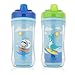 Dr. Brown's Hard-Spout Insulated Cup, Sailboat and Dino Blue/Green, 10oz (12m+), 2 Count