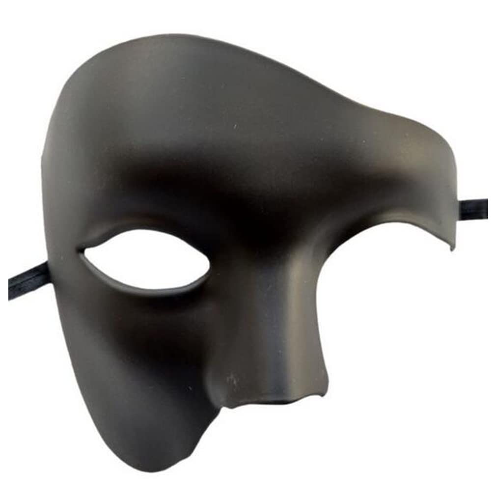 Masquerade Masks for Men, Black Venetian Mask Vintage Phantom of The Opera Mask, Adult Half Face Party Mask for Halloween Christmas Mardi Gras Costume Wedding Cosplay Party