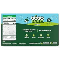 GoGo squeeZ Fruit on the Go, Apple Apple, 3.2 oz