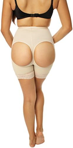 Fajas Romanza Women's Faja Calzon Largo Levanta Cola Butt Lifter Shapewear-XL Beige