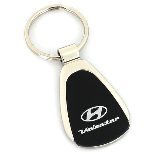 Hyundai Veloster Black Tear Drop Metal Key Ring
