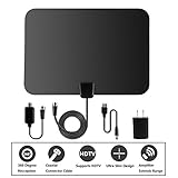 TV Antenna,Rongyuxuan Indoor Digital 50Miles HDTV Antenna Detachable With Amplifier Signal Booster for UHF VHF PowerSupply - 13ft Coaxial Cable