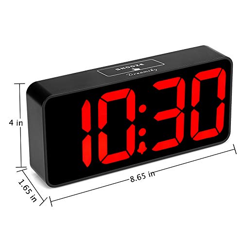 DreamSky Large Digital Alarm Clock Big Numbers for Seniors & Visually