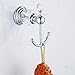 AUSWIND Antique Chrome Coat Hook Clear Crystal Bath Towel Hooks 2 Hangers Wall Mounted Zinc Material WT