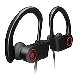 BLAGIS Bluetooth Wireless Running Headphones, Noise Cancelling Over Ear Headphones for Running, Work Out, Gym and Jogging, Waterproof IPX7 Bluetooth Headphones with Microphone and Neck Band