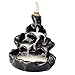 Pistha Ceramic Censer Ceramic Glaze Incense Smoke Cone Burner Backflow Censer Tower Holder for Yoga Room or Home Décor