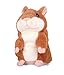 GAMT Talking Hamster Repeats What You Say for Boy and Girl Gift Brown