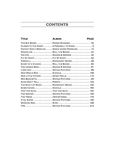 Rush: Deluxe Guitar Tab Collection 1975-2007 - Image 4