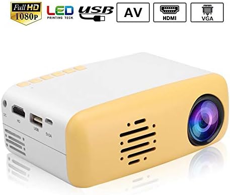 Mini proyector LED 1080P HD, Tarjeta HDMI/AV/USB/SD Video Música ...