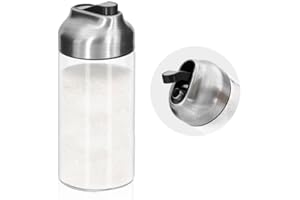 Aelga 12 OZ Glass Sugar Dispenser with Pour Spout, Weighted Pourer, for Coffee,Tea and Baking