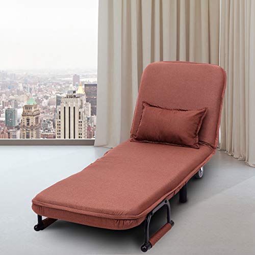 Convertible Sofa Bed Folding Arm Chair Sleeper Leisure Recliner Lounge Couch - Thumbnail 3