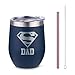 Super Dad Funny Mug -If Dad Can't Fix It We're All Screwed -Double Engraving -12 oz Wine Tumbler -Gifts for Dad from Daughter, Son -Father's Day Gifts -Men, Husband Birthday Gifts (Super Dad - Navy)