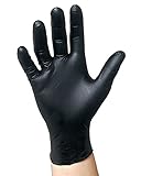 Black Nitrile Disposable Gloves Powder Free Textured Fingertips 4.5 Mil Thickness Latex Free Medical Examination Glove-Size XL (300 Pack)