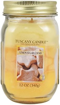 Mason Jar Candle Lemon Sugar Cookie - 12oz Tuscany Candle Langley Empire