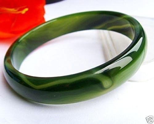 Beloved_Natural_beautiful_green_agate_jade_bracelet_bangle_big_size_68~70mm
