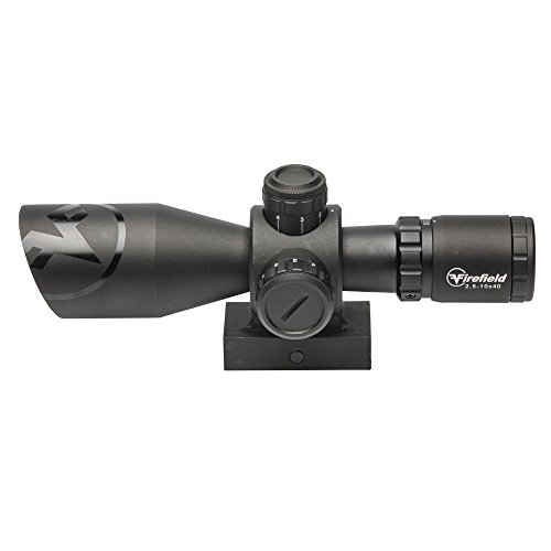 Firefield Barrage 2.5-10x40 Waterproof Riflescope Multi-Coated Scratch Resistant/Anti Reflective Glass with Illuminated Red and Green Mil-Dot Reticle