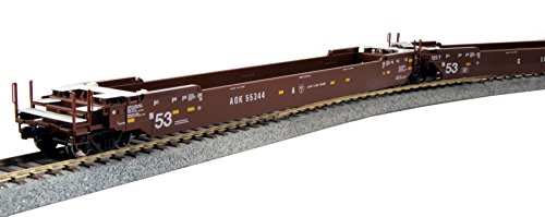 Kato USA Model Train Products AOK #55344 HO Gunderson MAXI-IV Well Car 3-Unit Set