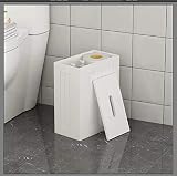 Vencier Shaker Slimline Bathroom Storage Unit White Wood view 3