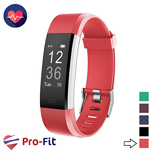 Pro-Fit Active VeryFitPro Fitness Tracker IP67 Waterproof Activity Tracker Heart Rate Sleep Monitor (Red)