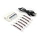 HOBBYTIGER 6-Pack 3.7V 150mAh Battery with 6-in-1 Charger for Eachine E010 JJRC H36 GoolRC T36 Mini UFO Quadcopter Drone