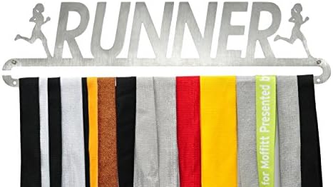 Running Medal Display - Running Race Medal Holder / Hanger - Stainless Steel - Female