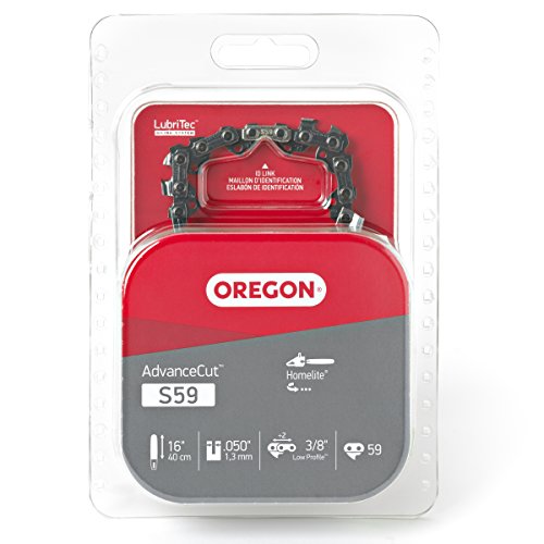 Oregon S59 AdvanceCut Replacement Chainsaw Chain for 16-Inch Guide Bars, 59 Drive Links, Pitch: 3/8