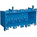 Carlon B468R Work Outlet Box, 4 Gang, 7.57-Inch Length by 2.89-Inch Width by 3.56-Inch Depth, Blue