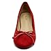 Ollio Women's Shoe Faux Suede Ribbon Ballet Flat