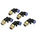 uxcell 6mm x 1/4" PT Push in One Touch Connector Quick Fittings 5 Pcs primary