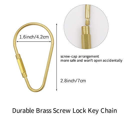 HRX Package Waterproof Brass Toothpick Holder Keychain with 2 Titanium