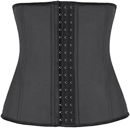 Lucao Women's Latex Underbust Sport Girdle Tighten Waist Corset Hourglass Body Shaper Black-M