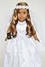 6 Piece Communion Dress Gown Compatible with American Girl Dolls Complete with Accessories- 18 Inch Doll Clothes Communion Dress Gown