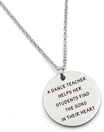 WISHOW A Dance Teacher Helps Her Students Find The Song in Heart Teacher Gift Stainless Steel Pendant Necklace