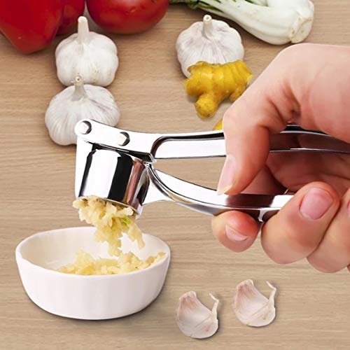 Baynne Household Stainless Steel Garlic Press Manual Squeezed Ginger Juice Garlic