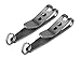 TEC Accessories P-7 Suspension Clip - Multi-Purpose Keychain Pocket Clip Key Ring - Durable Key Holder Pocket Clips Everyday Carry Keychain Accessory (Bead Blasted Stainless Steel, 2-Pack)