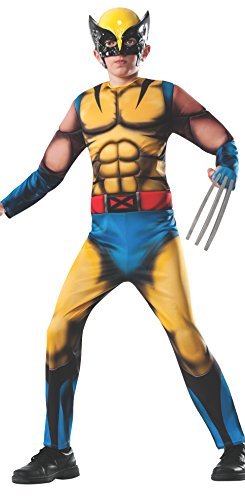 Rubies Marvel Universe Classic Collection Deluxe Fiber-Filled Muscle-Chest Wolverine Costume, Medium (8-10) by Rubie's