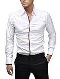 Allegra K Men Long Sleeve Casual Button Down Slim Fit Shirts